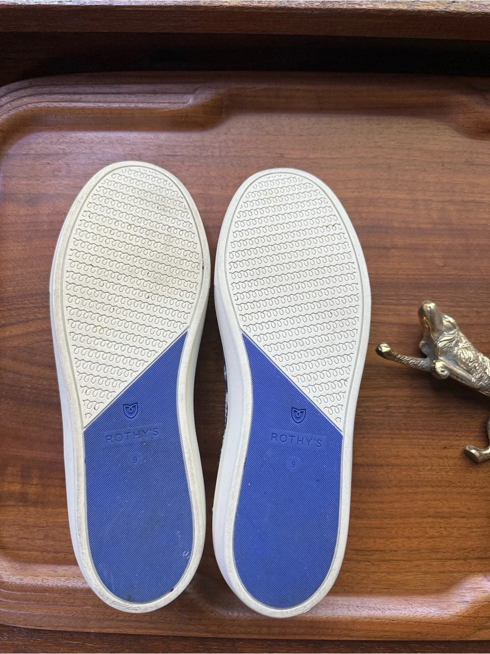 ROTHYS BUTCHERS DAUGHTER women sz 9 LIMITED EDITION BLUE SHIBORI FLAT SNEAKER